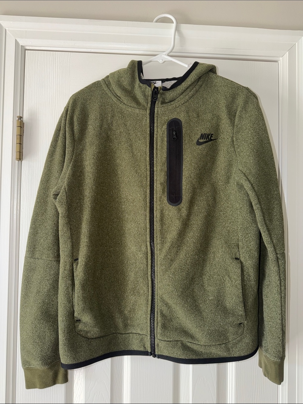 Nike Olive Hooded Performance Fleece Jacket